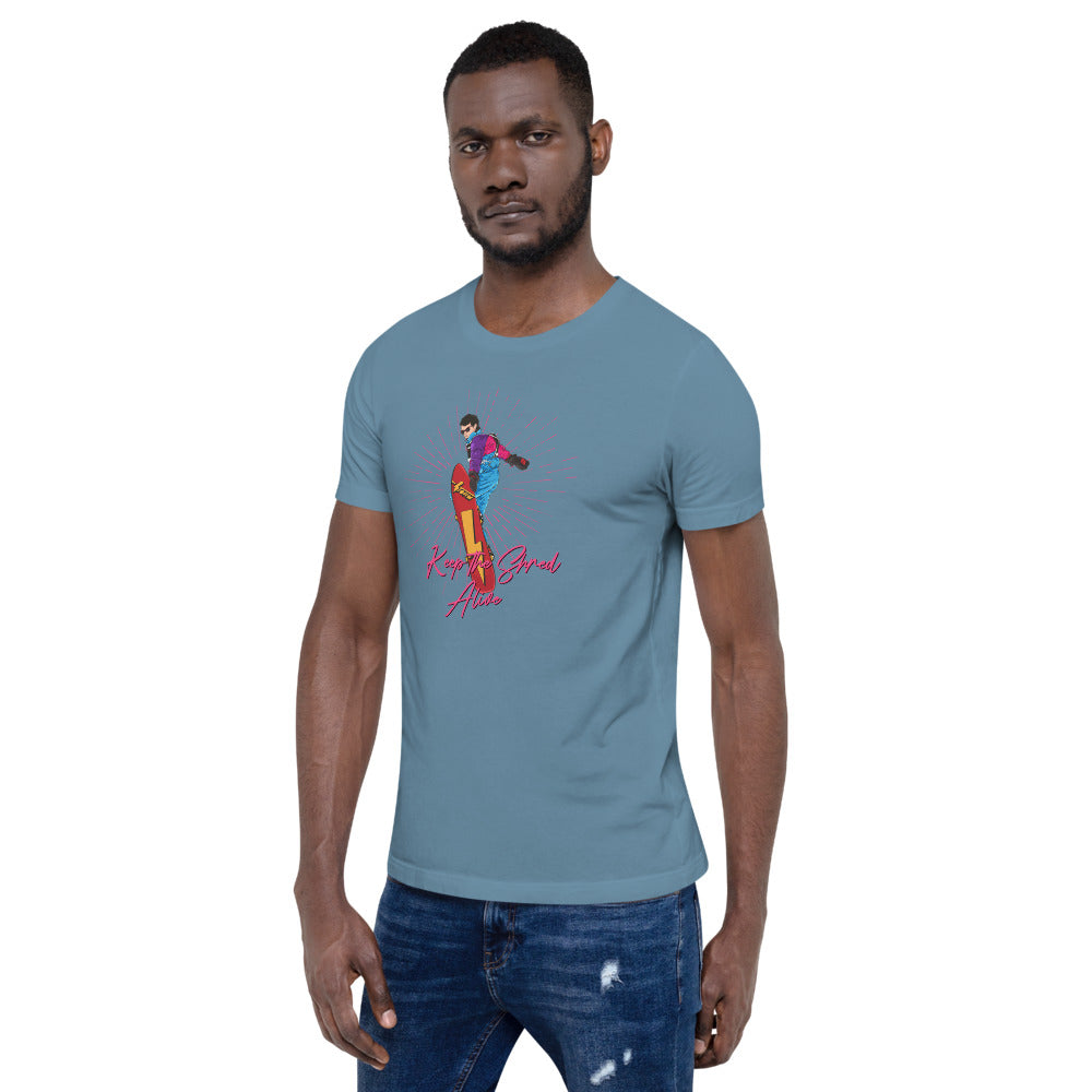Keep The Shred Alive, Snowboarding Short-Sleeve Unisex T-Shirt - Powderaddicts