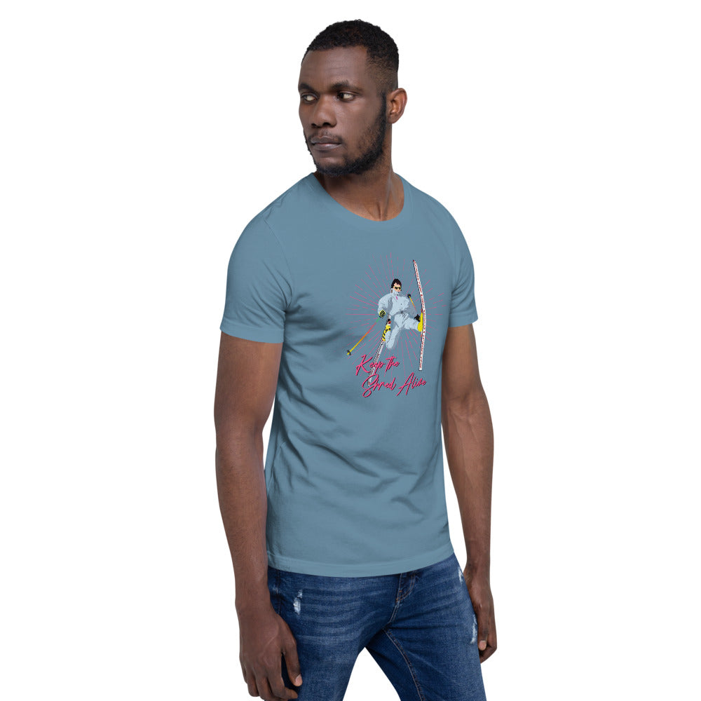 Keep The Shred Alive, Skiing Short-Sleeve Unisex T-Shirt - Powderaddicts