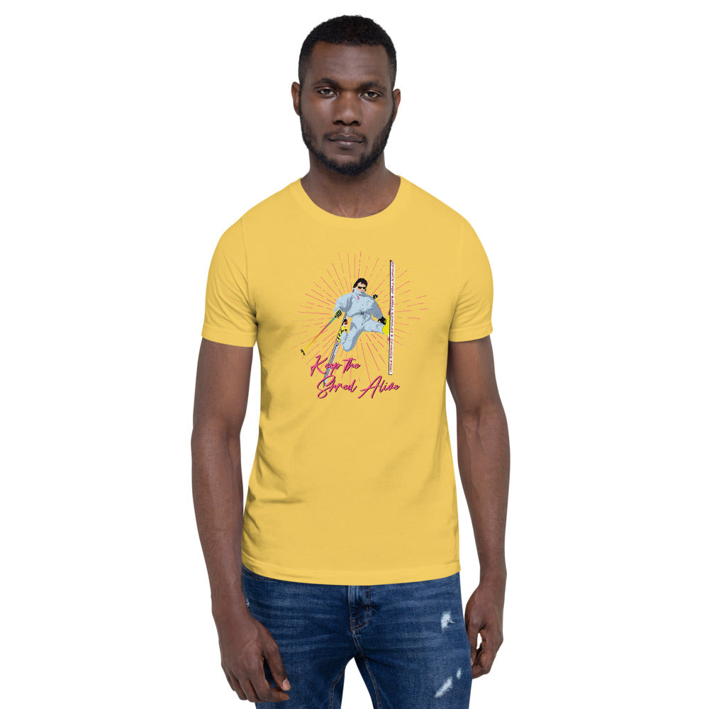 Keep The Shred Alive, Skiing Short-Sleeve Unisex T-Shirt - Powderaddicts