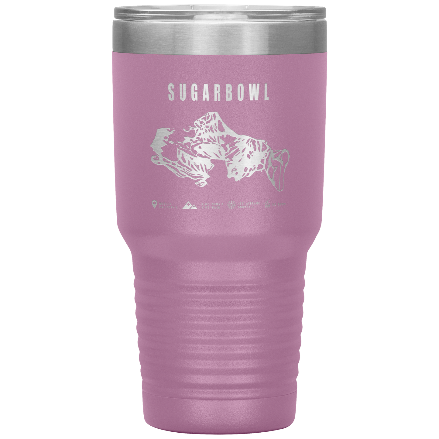 Sugarbowl, California Ski Trail Map 30oz Tumbler - Powderaddicts