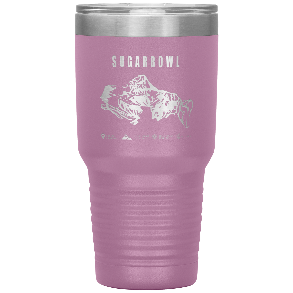 Sugarbowl, California Ski Trail Map 30oz Tumbler - Powderaddicts
