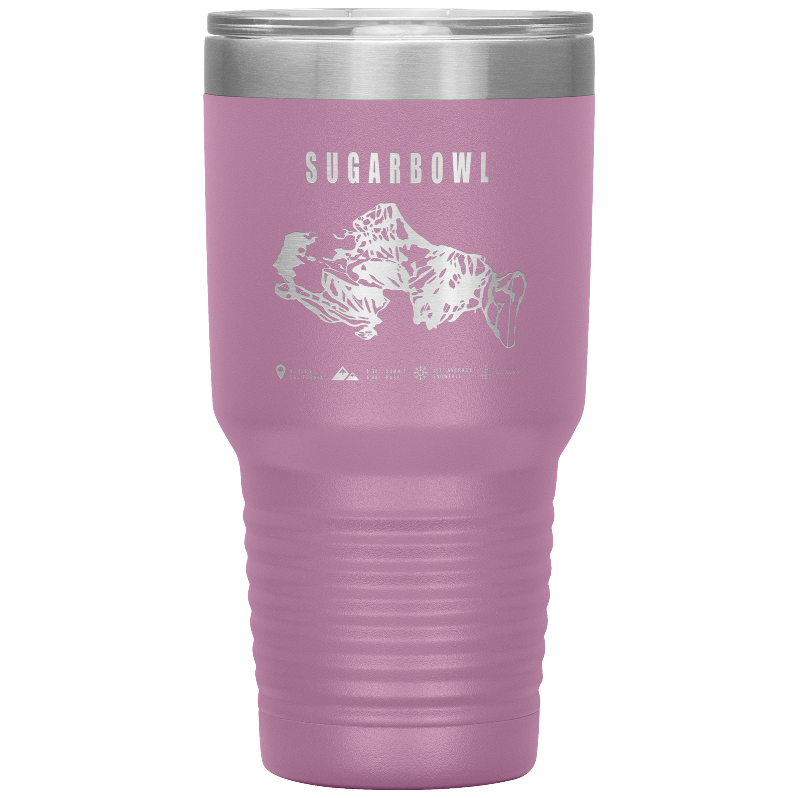 Sugarbowl, California Ski Trail Map 30oz Tumbler - Powderaddicts