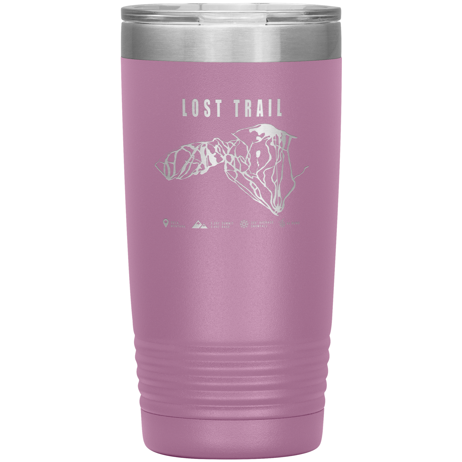 Lost Trail Montana Ski Trail Map 20oz Tumbler - Powderaddicts