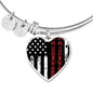 USA Ski Flag Heart Pendant and Bangle - Powderaddicts