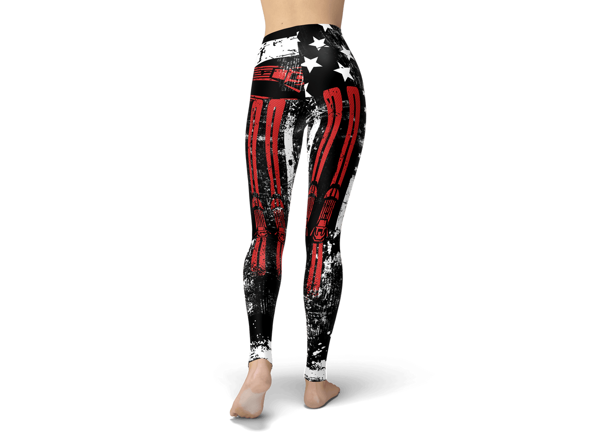 USA Ski Flag Leggings - Powderaddicts