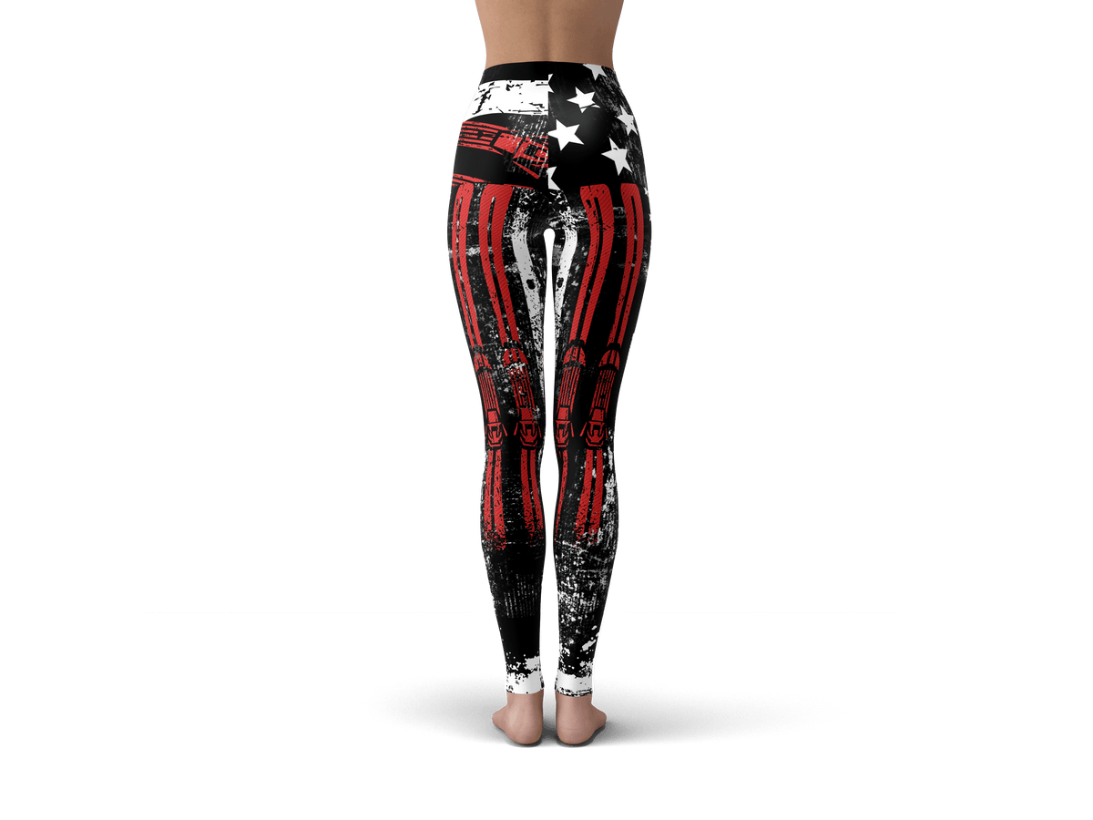 USA Ski Flag Leggings - Powderaddicts