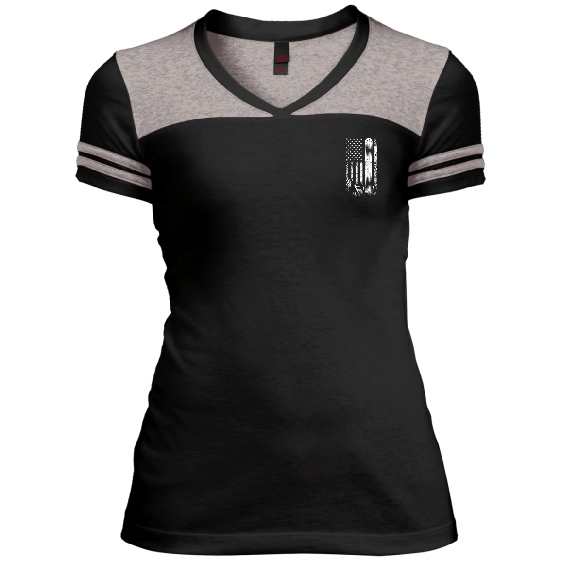 USA Snowboard Flag Ladies Tees - Powderaddicts