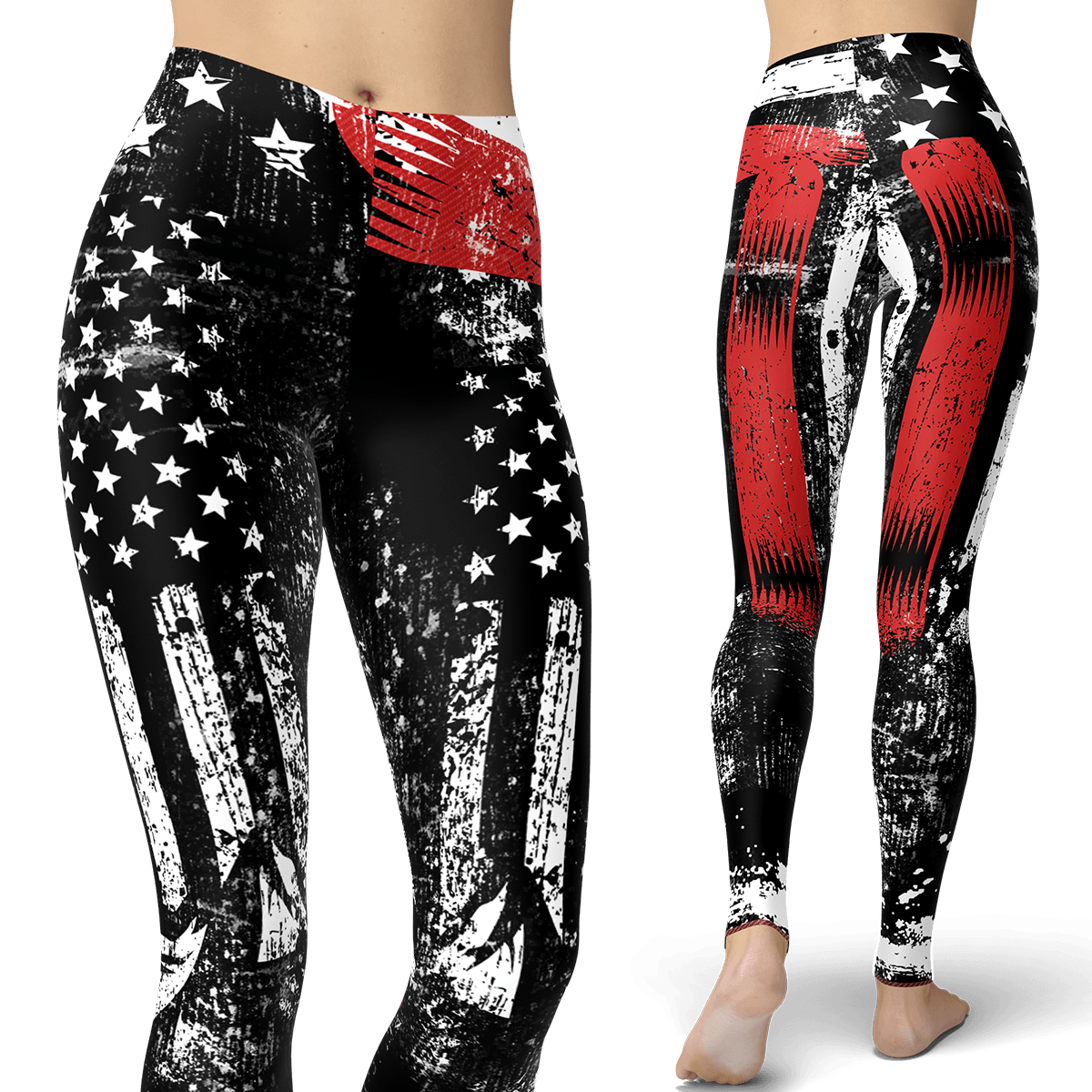 USA Snowboard Flag Leggings - Powderaddicts