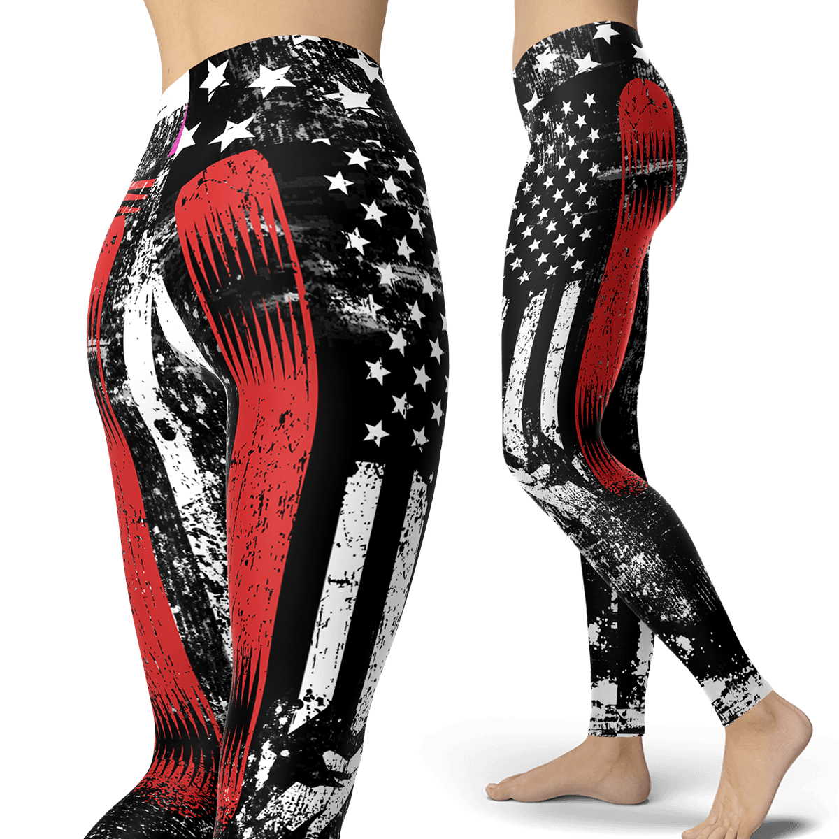 USA Snowboard Flag Leggings - Powderaddicts