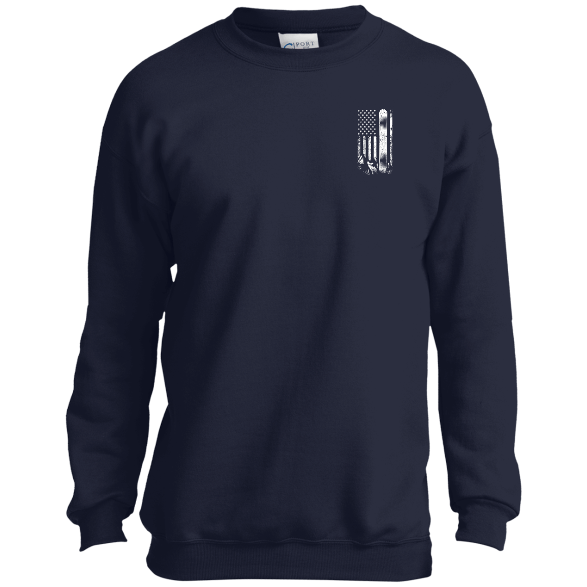 USA Snowboard Flag Youth Long Sleeves - Powderaddicts