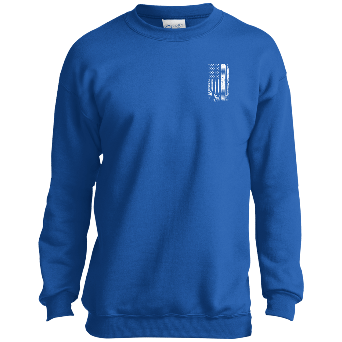 USA Snowboard Flag Youth Long Sleeves - Powderaddicts