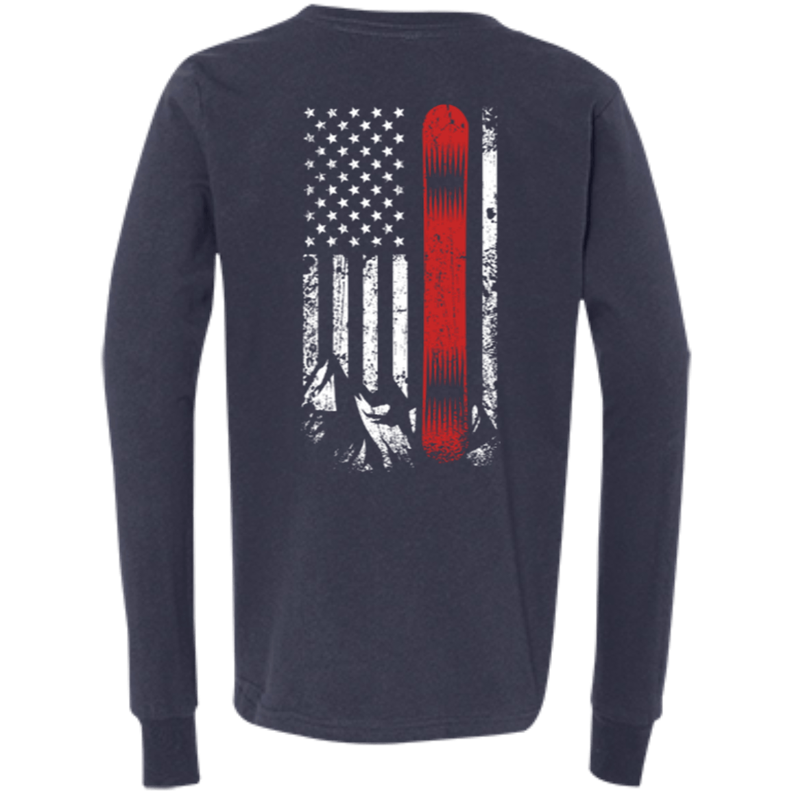 USA Snowboard Flag Youth Long Sleeves - Powderaddicts