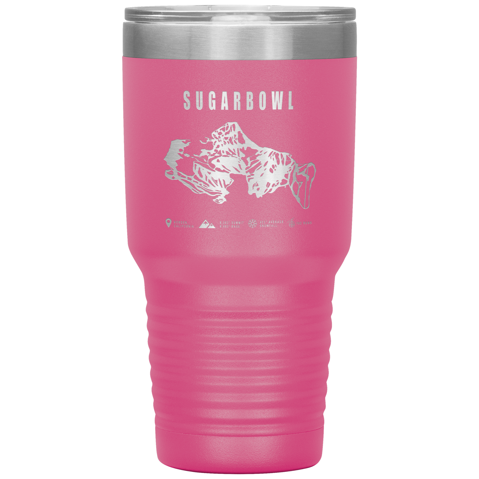 Sugarbowl, California Ski Trail Map 30oz Tumbler - Powderaddicts