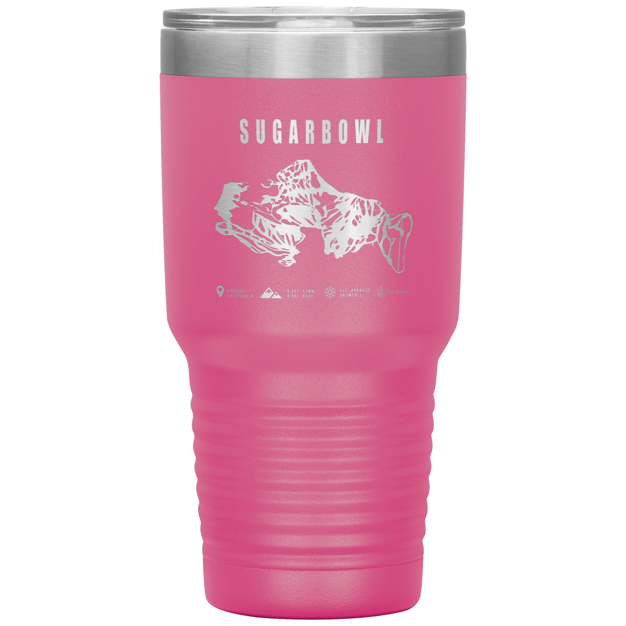 Sugarbowl, California Ski Trail Map 30oz Tumbler - Powderaddicts