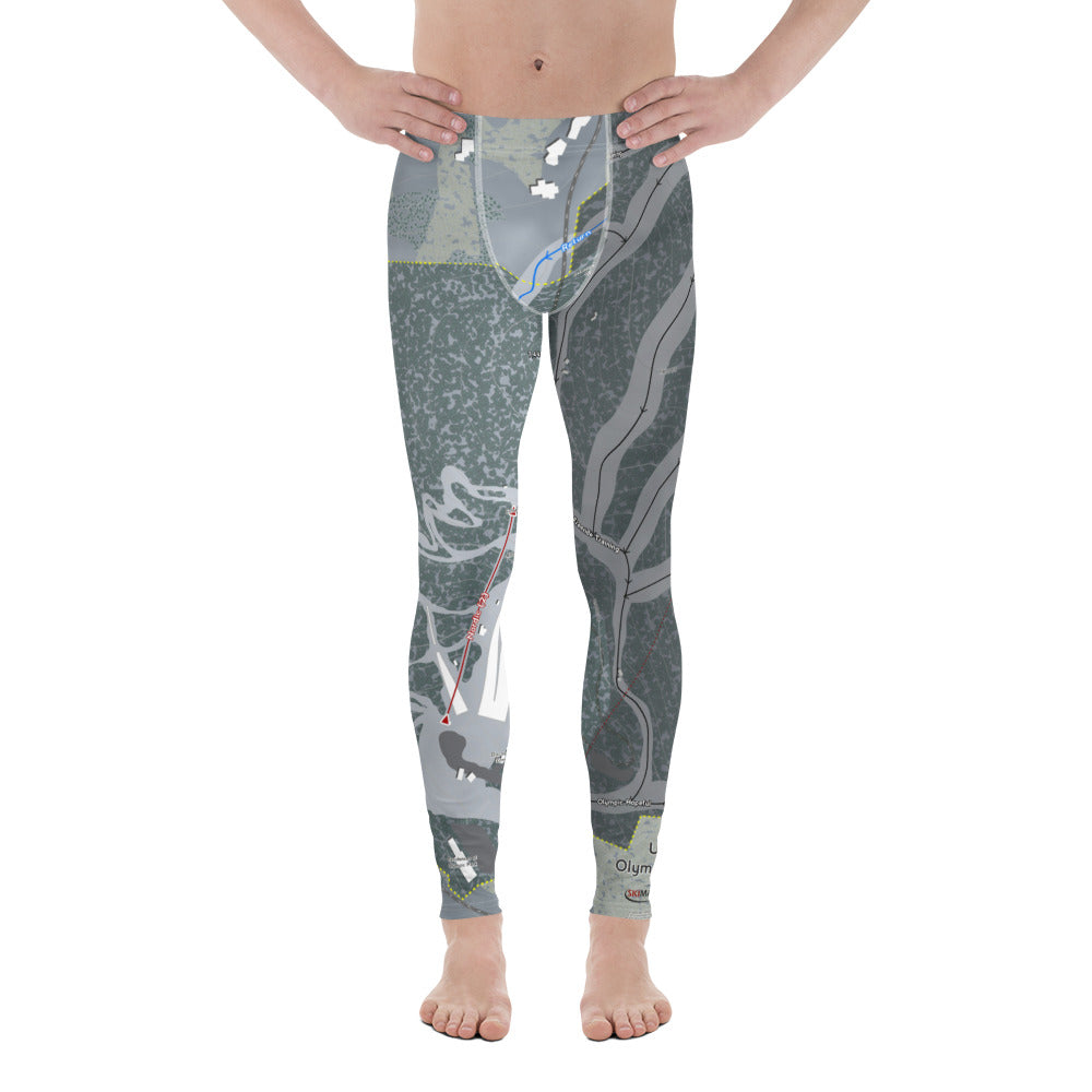 Utah Olympic Park, Utah Ski Trail Map Men's Base Layer Bottom - Powderaddicts