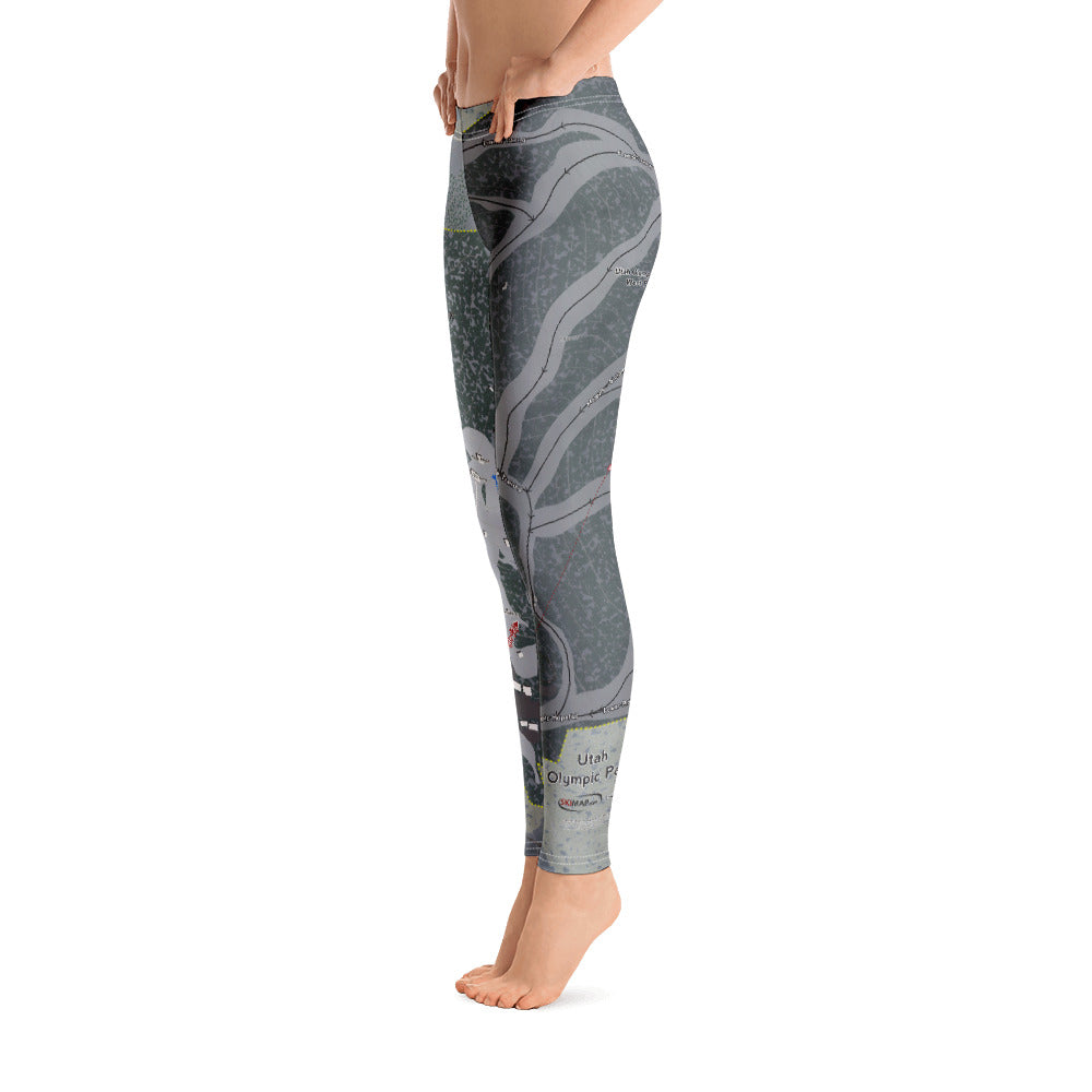 Utah Olympic Park, Utah Ski Trail Map Women's Base Layer Bottom - Powderaddicts
