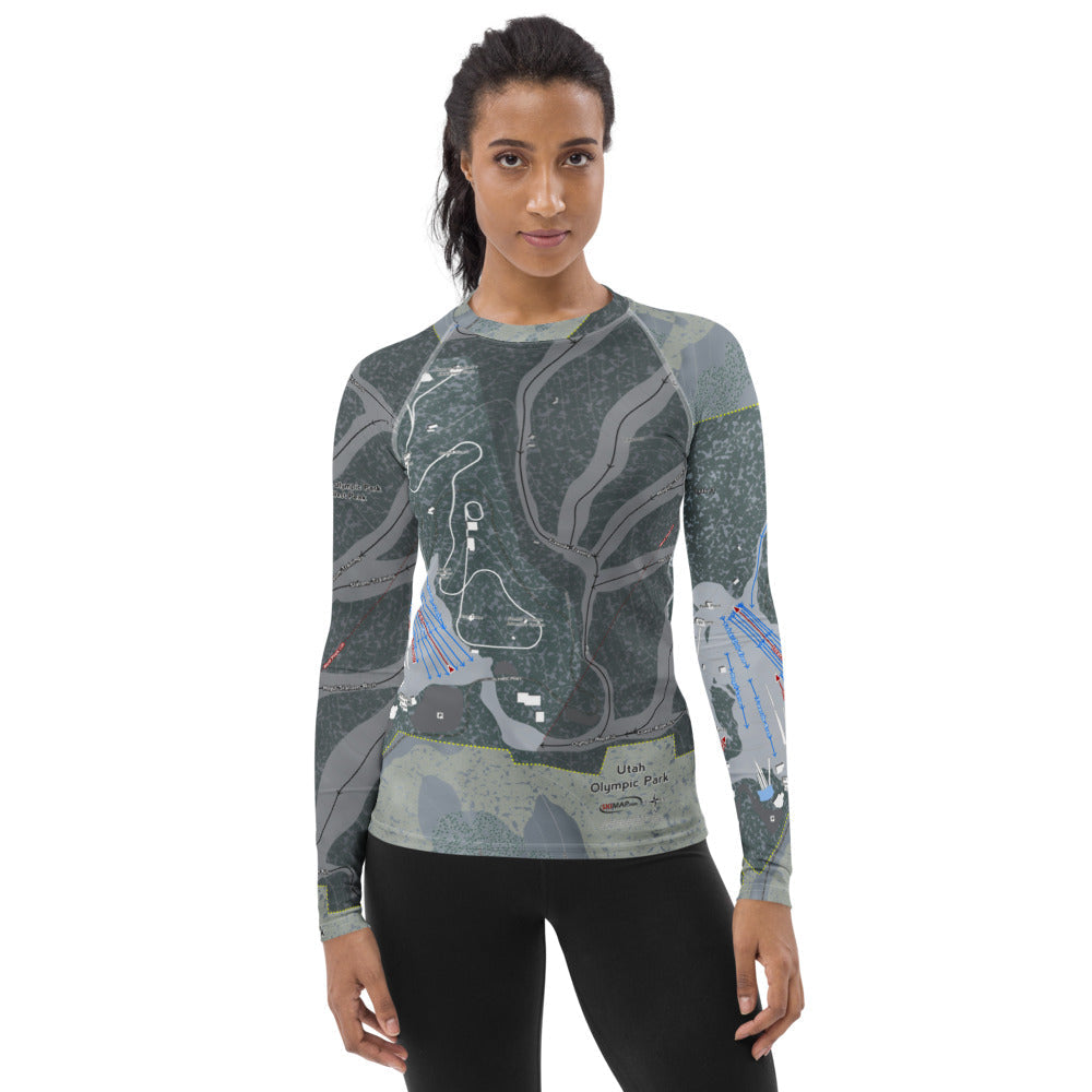 Utah Olympic Park, Utah Ski Trail Map Women's Base Layer Top