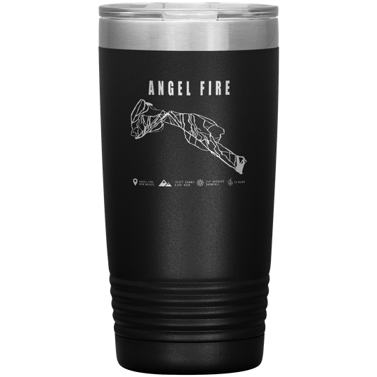Angel Fire, New Mexico Ski Trail Map 20oz Tumbler - Powderaddicts