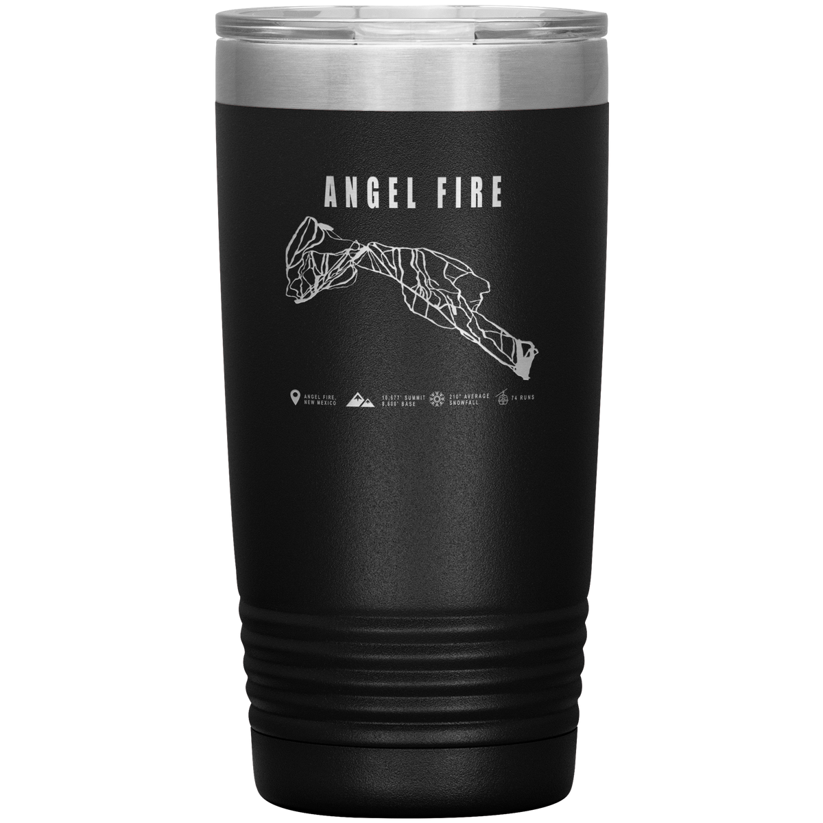 Angel Fire, New Mexico Ski Trail Map 20oz Tumbler - Powderaddicts