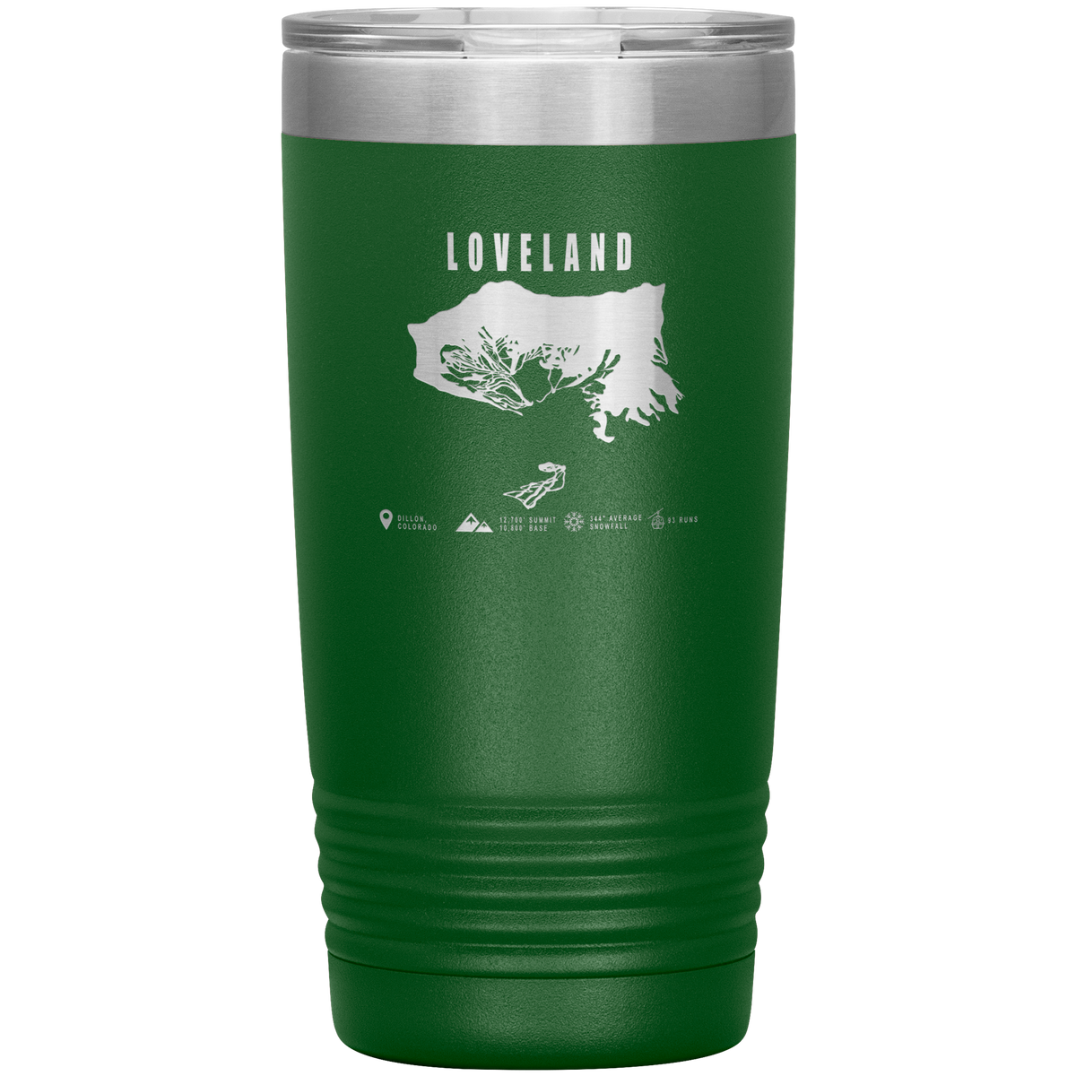 Loveland Colorado Ski Trail Map 20oz Tumbler - Powderaddicts