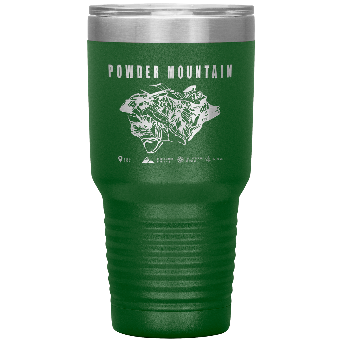 Powder Mountain,Utah Ski Trail Map 30oz Tumbler - Powderaddicts