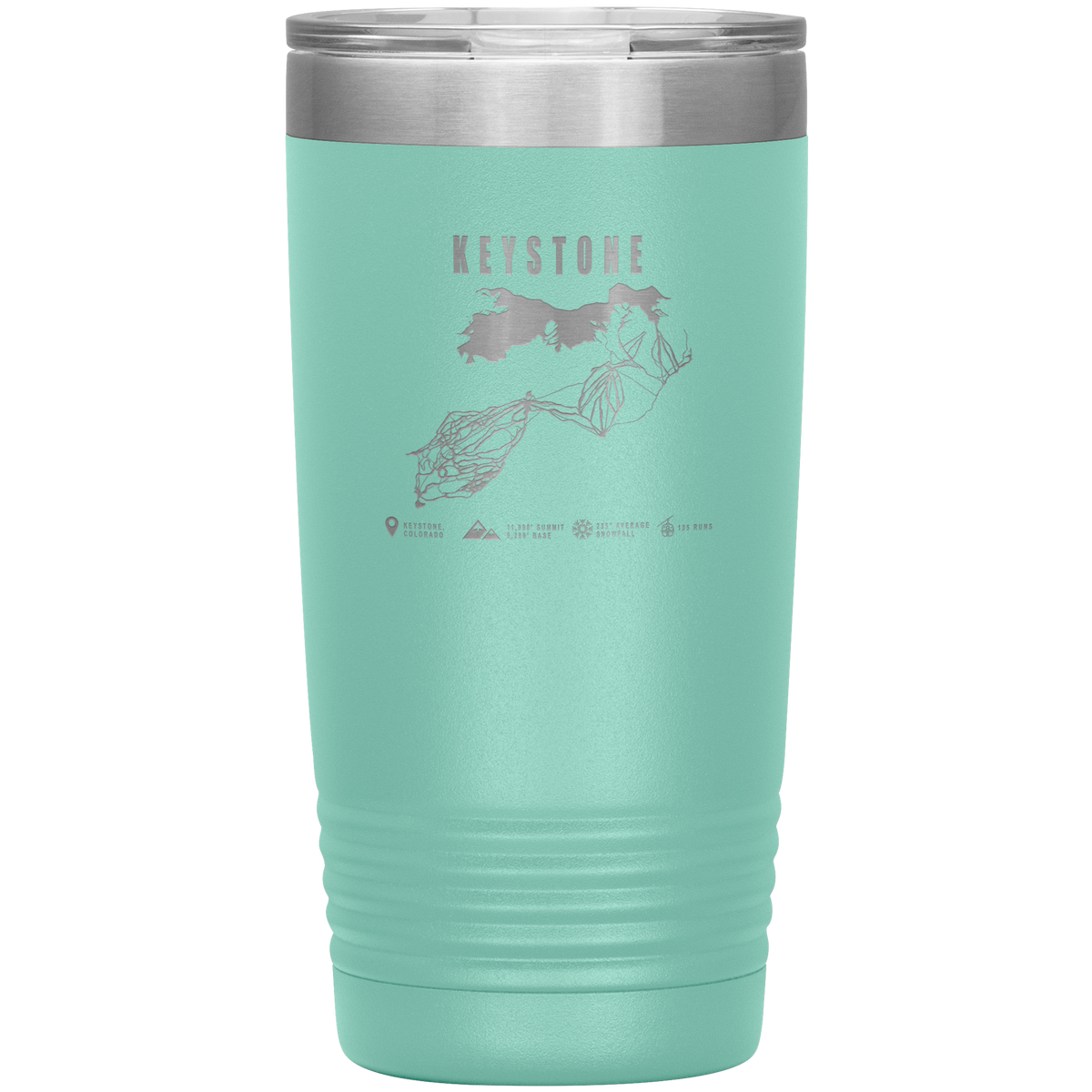 Keystone Colorado Ski Trail Map 20oz Tumbler - Powderaddicts
