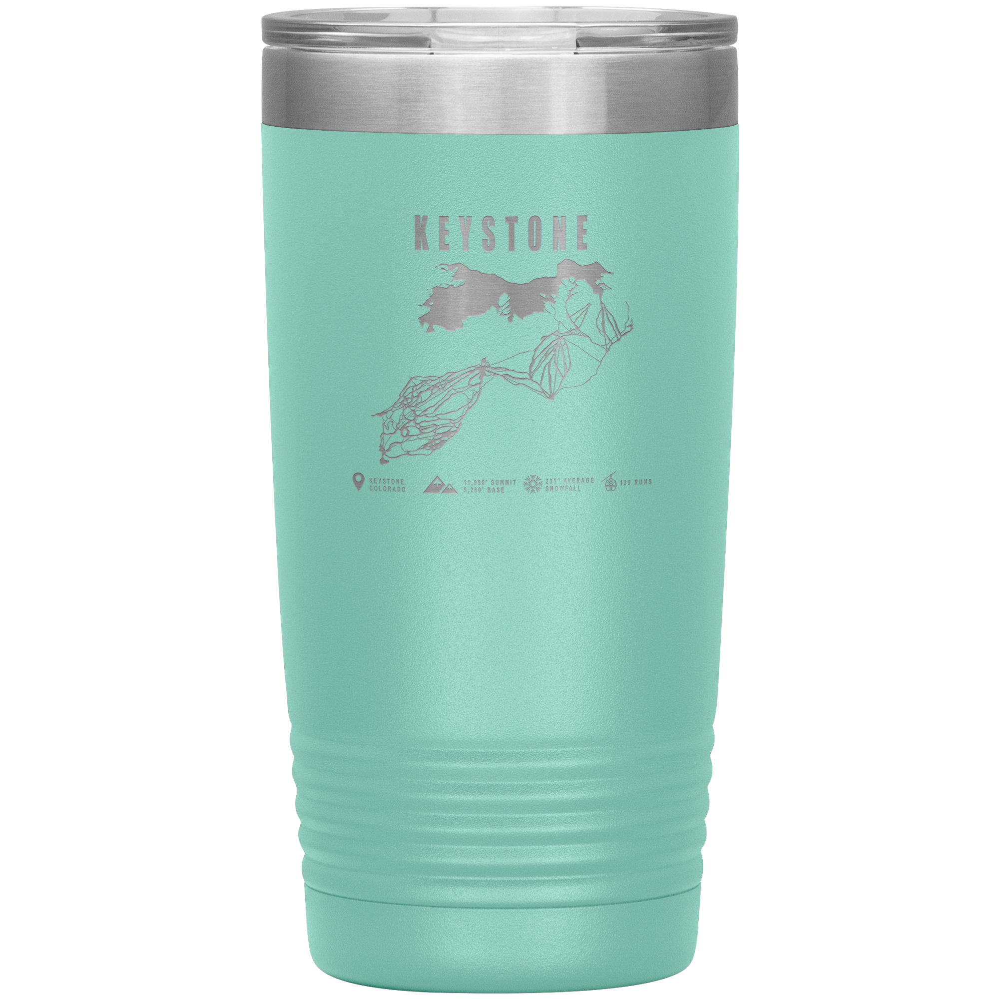 Keystone Colorado Ski Trail Map 20oz Tumbler - Powderaddicts