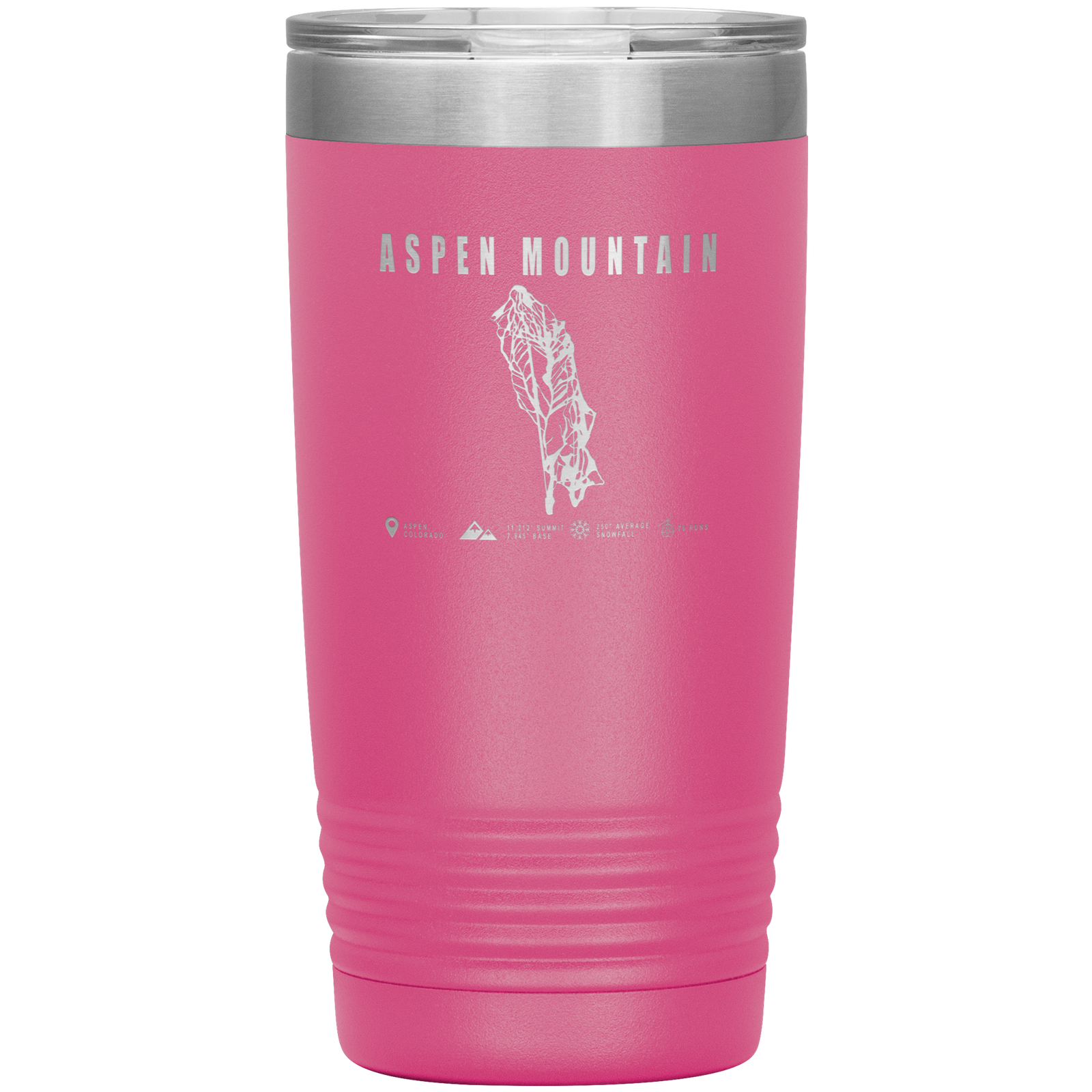 Aspen Mountain Colorado Ski Trail Map 20oz Tumbler - Powderaddicts