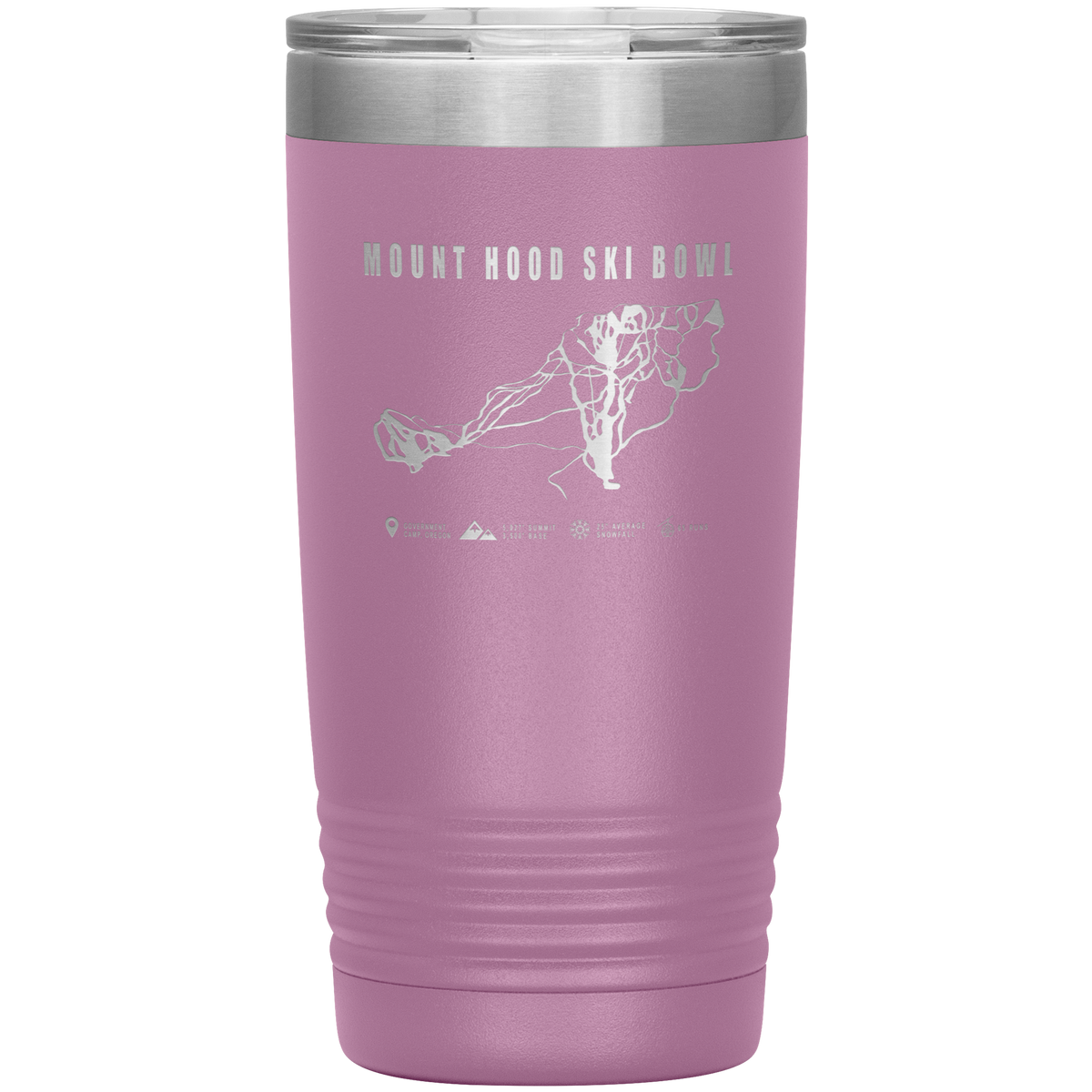 Mount Hood Ski Bowl, Oregon Ski Trail Map 20oz Tumbler - Powderaddicts