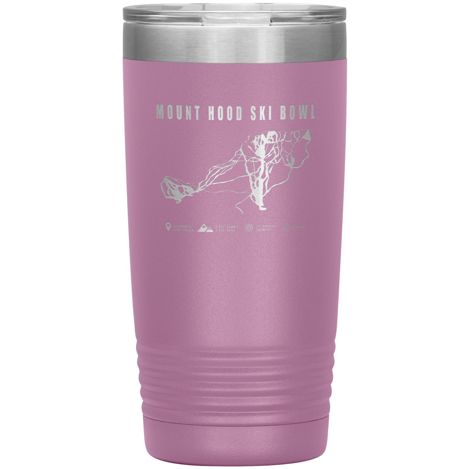 Mount Hood Ski Bowl, Oregon Ski Trail Map 20oz Tumbler - Powderaddicts