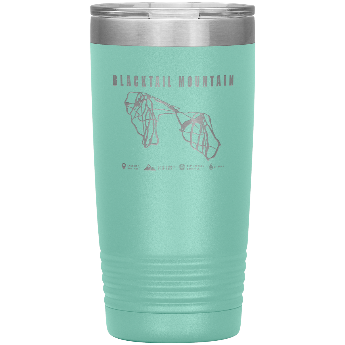 Blacktail Mountain Montana Ski Trail Map 20oz Tumbler - Powderaddicts