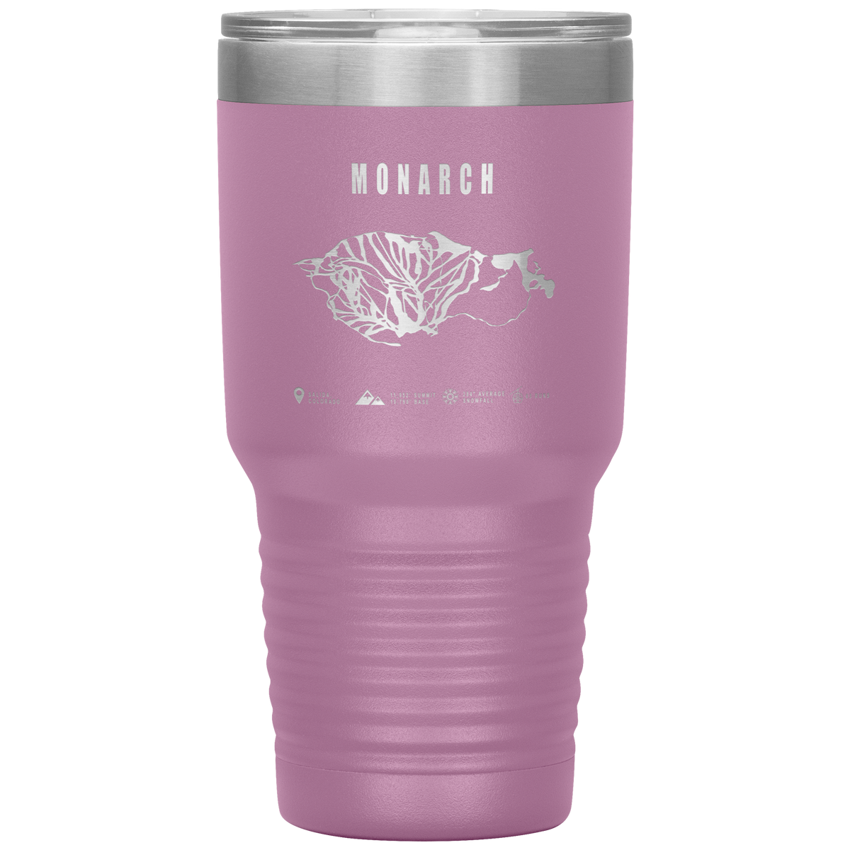 Monarch Colorado Ski Trail Map 30oz Tumbler - Powderaddicts
