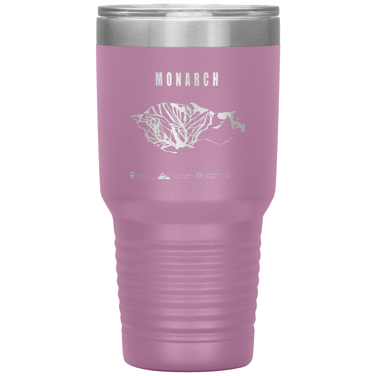 Monarch Colorado Ski Trail Map 30oz Tumbler - Powderaddicts
