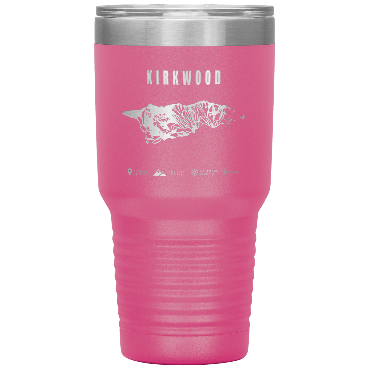 Kirkwood, California Ski Trail Map 30oz Tumbler - Powderaddicts