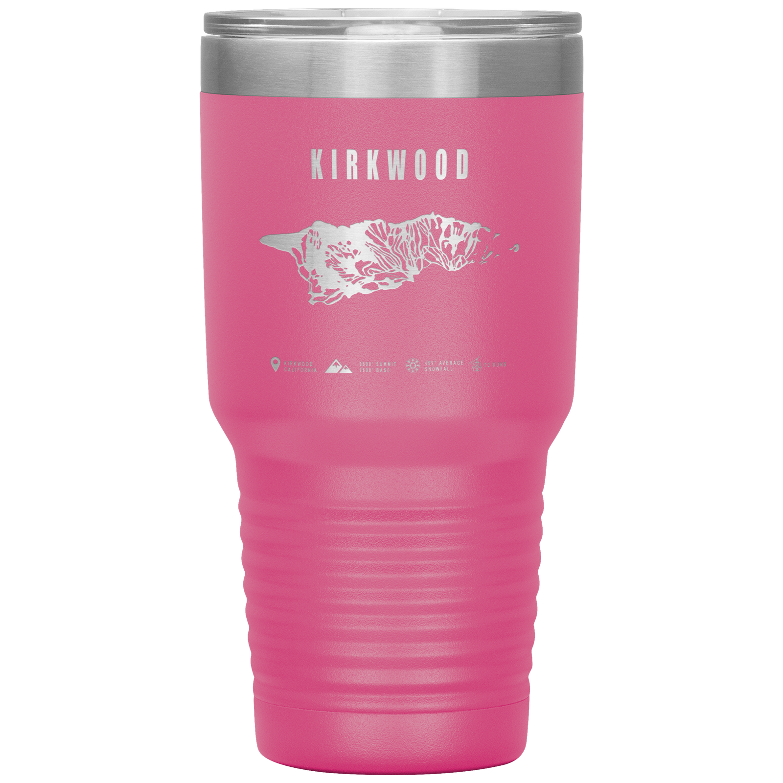 Kirkwood, California Ski Trail Map 30oz Tumbler - Powderaddicts