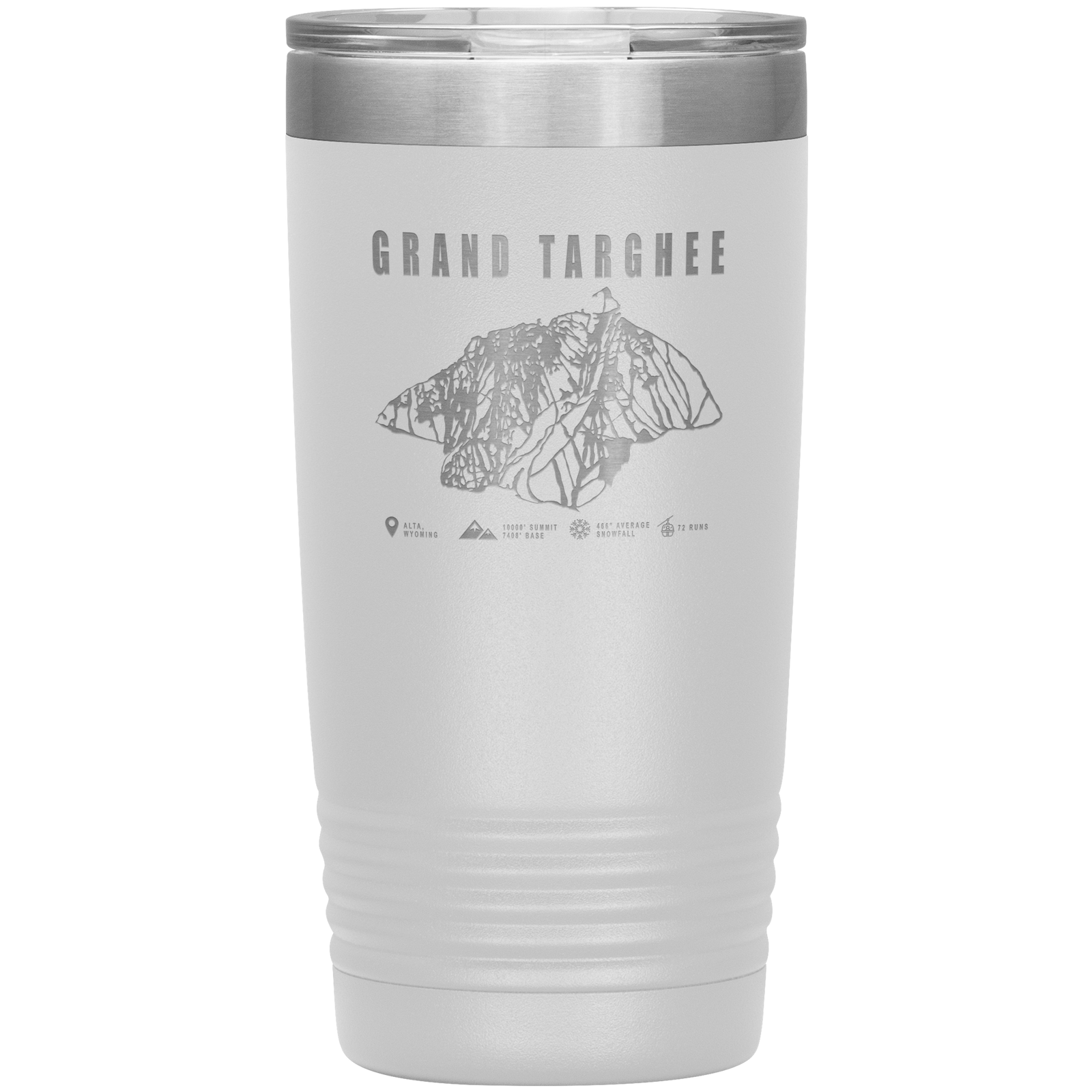 Grand Targhee Wyoming Ski Trail Map 20oz Tumbler - Powderaddicts