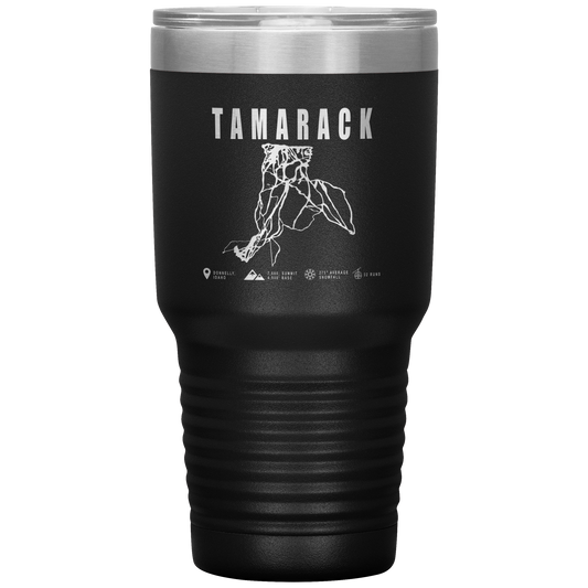Tamarack Idaho Ski Trail Map 30oz Tumbler - Powderaddicts