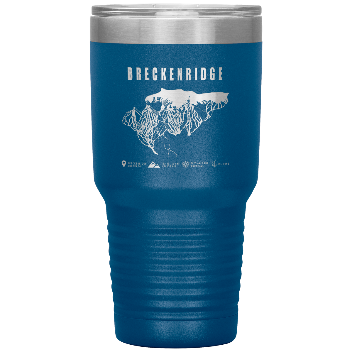 Breckenridge Colorado Ski Trail Map 30oz Tumbler - Powderaddicts