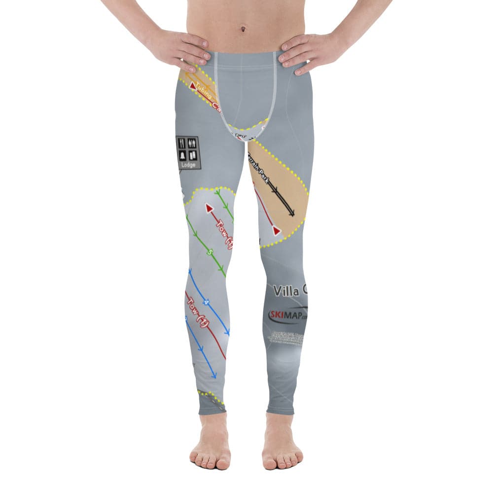 Villa Olivia, Illinois Ski Trail Map Men's Base Layer Bottom
