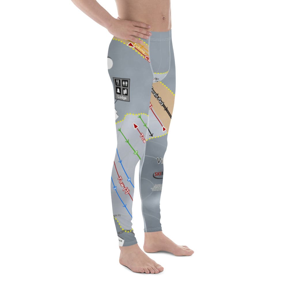Villa Olivia, Illinois Ski Trail Map Men's Base Layer Bottom - Powderaddicts