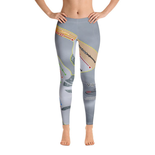 Villa Olivia, Illinois Ski Trail Map Women's Base Layer Bottom - Powderaddicts