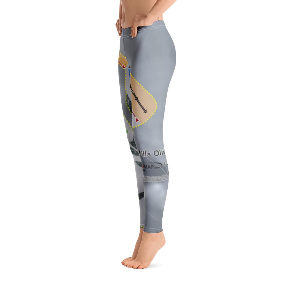 Villa Olivia, Illinois Ski Trail Map Women's Base Layer Bottom - Powderaddicts