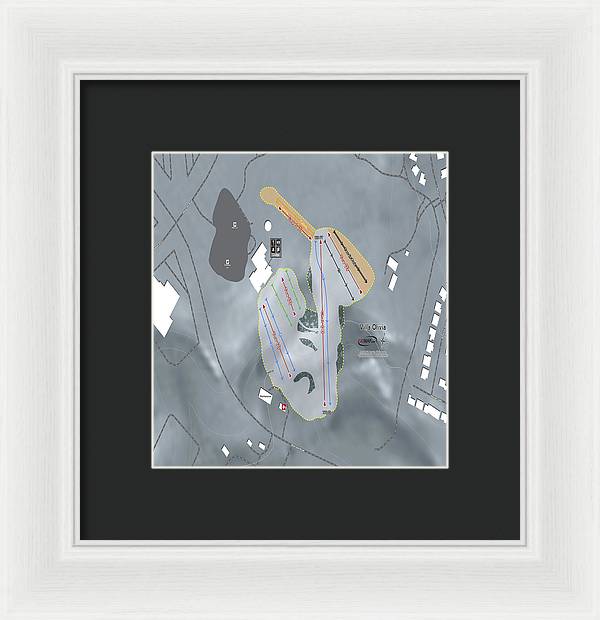 Villa Olivia Ski Trail Map - Framed Print - Powderaddicts