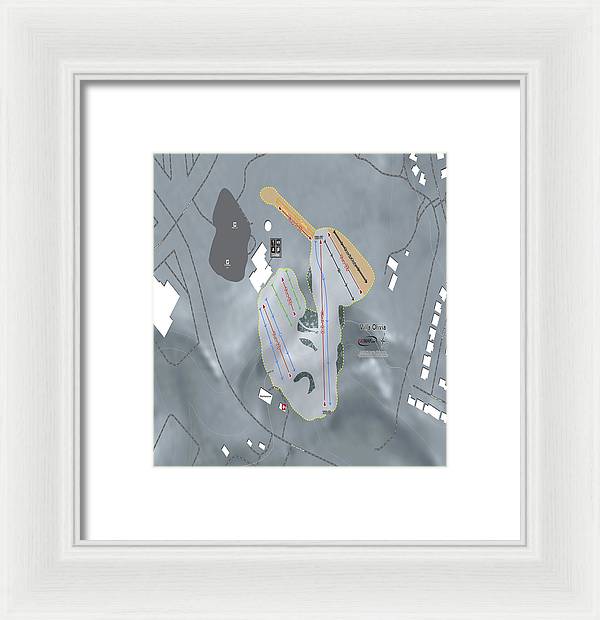 Villa Olivia Ski Trail Map - Framed Print - Powderaddicts