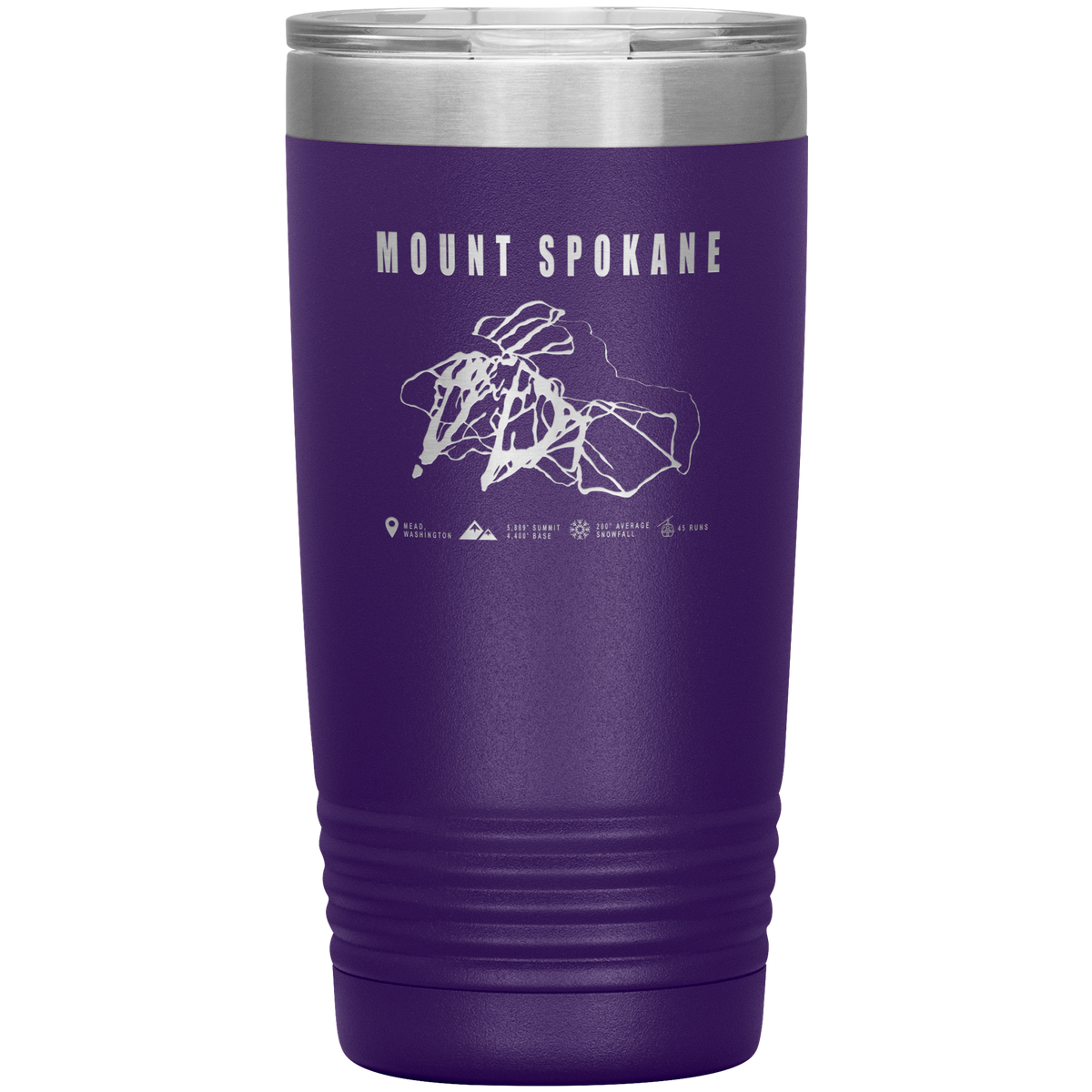 Stevens Pass, Washington Ski Trail Map 20oz Tumbler - Powderaddicts