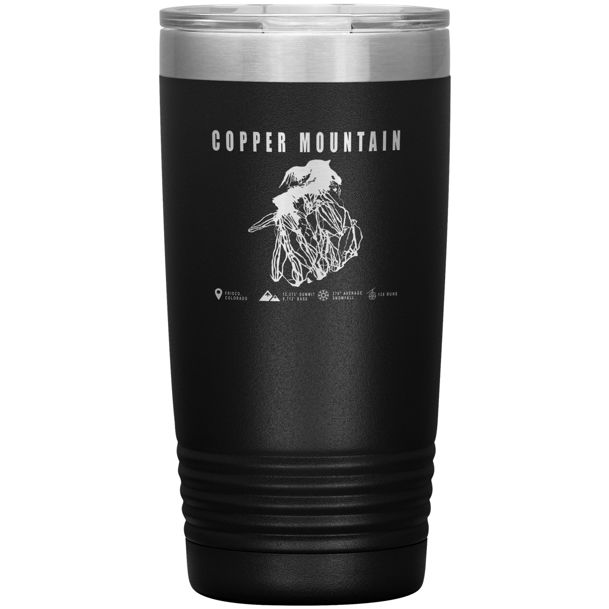Copper Mountain Colorado Ski Trail Map 20oz Tumbler - Powderaddicts