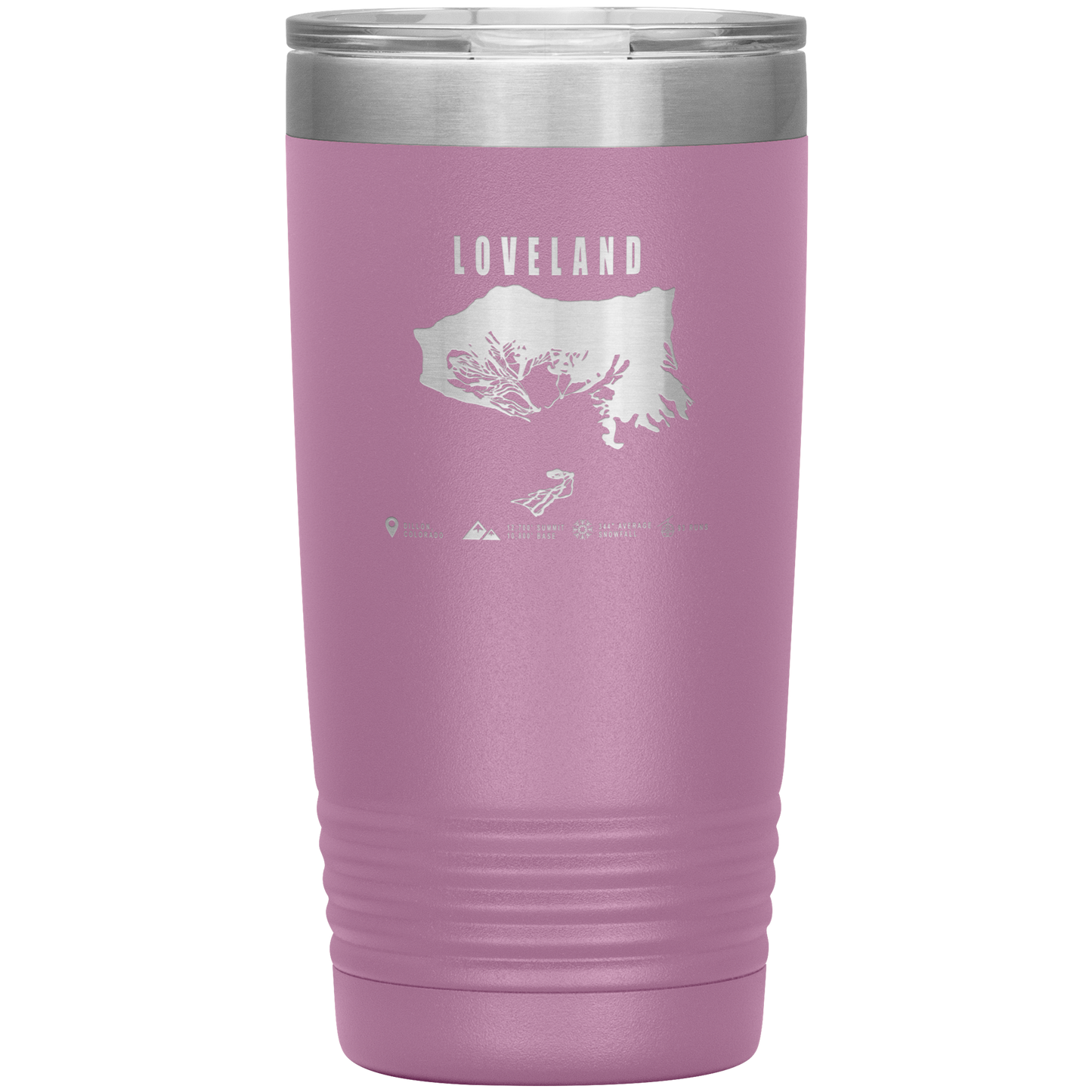 Loveland Colorado Ski Trail Map 20oz Tumbler - Powderaddicts