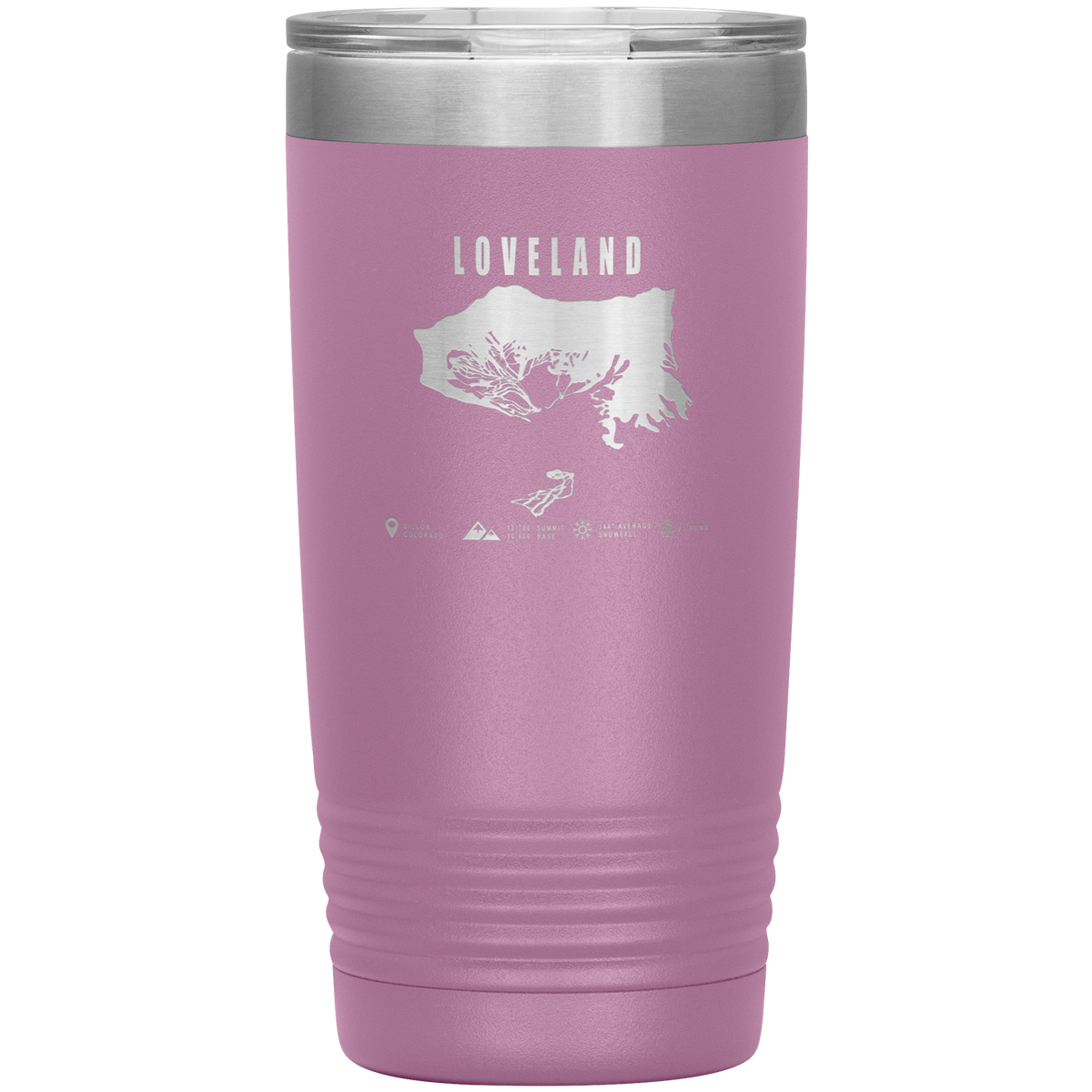 Loveland Colorado Ski Trail Map 20oz Tumbler - Powderaddicts