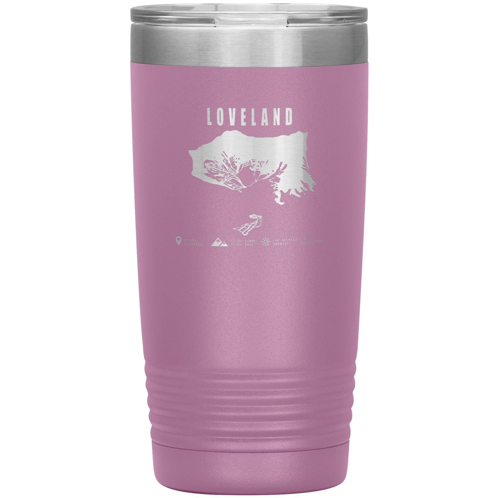 Loveland Colorado Ski Trail Map 20oz Tumbler - Powderaddicts