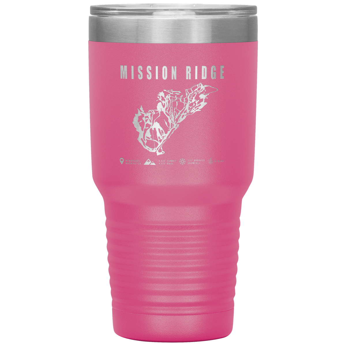 Mission Ridge, Washington Ski Trail Map 30oz Tumbler - Powderaddicts